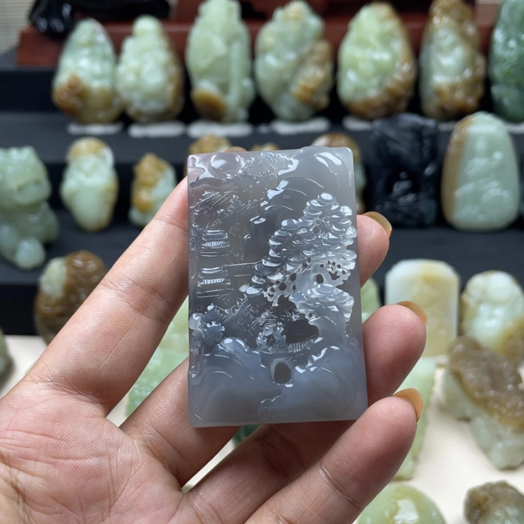 和田玉未镶嵌颈饰