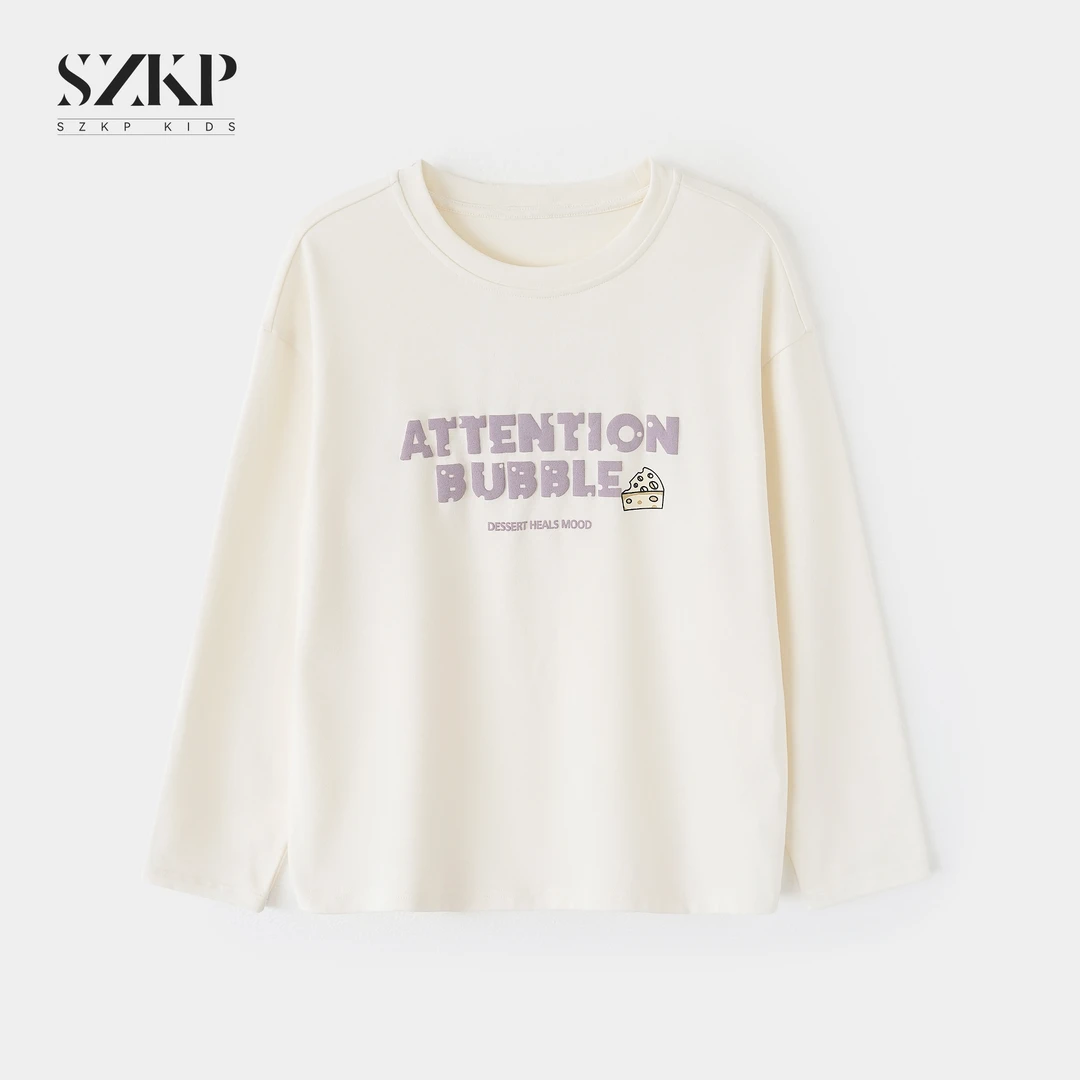 SZKP秋季新款女童装中大童儿童洋气时尚印花长袖T恤BGYQ552562