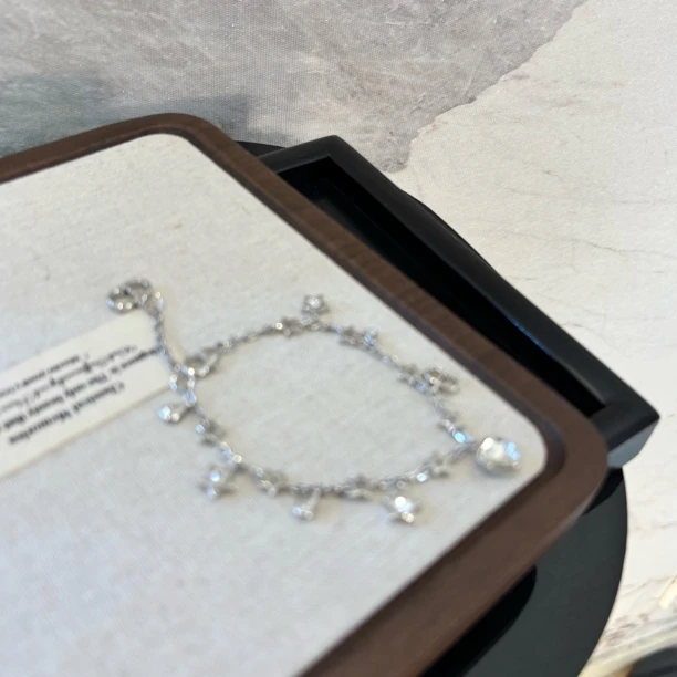 铜合金合成锆石手链 爱心星星cd字母手链SL1927