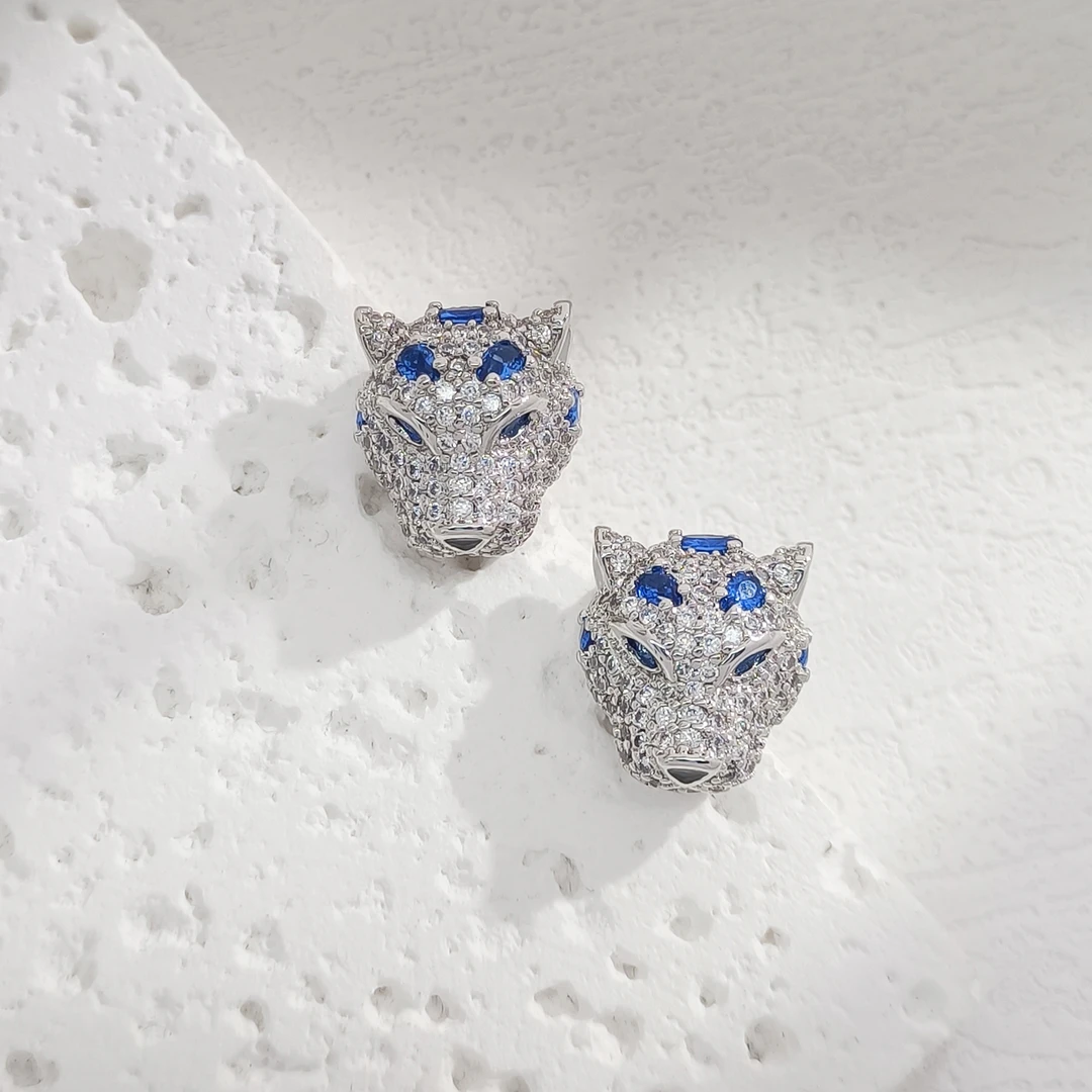 铜合金合成锆石耳饰 WRSS-002861【豹跃星河】耳饰简约百搭时尚精致