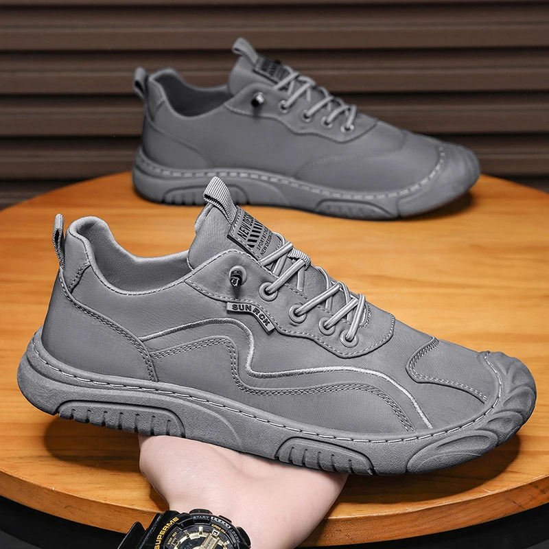 男士一脚蹬布面透气鞋防臭冰丝百搭户外休闲工作鞋轻便软底登山鞋