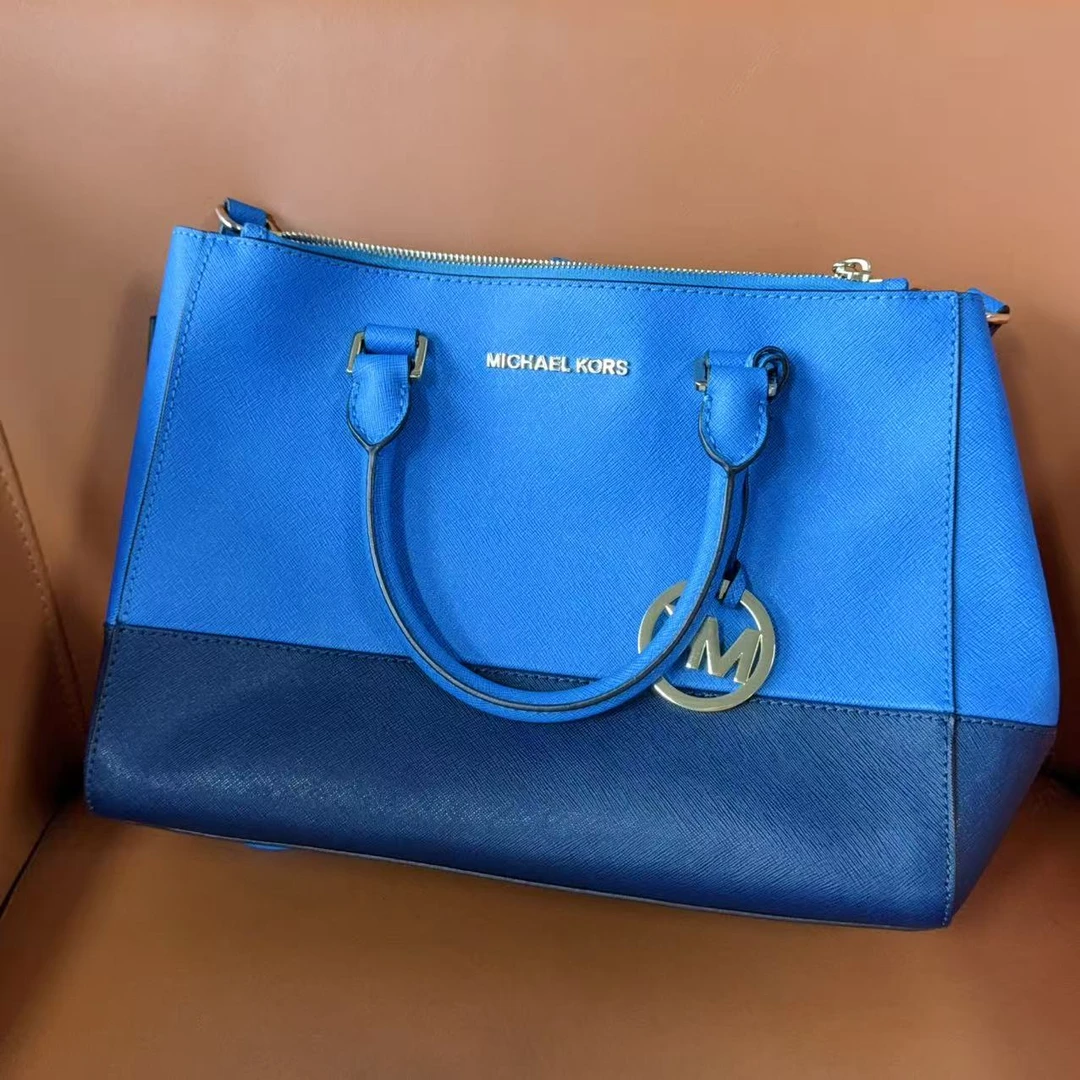 95新 MICHAEL KORS/迈克高仕 迈克高仕蓝色百搭手提包
