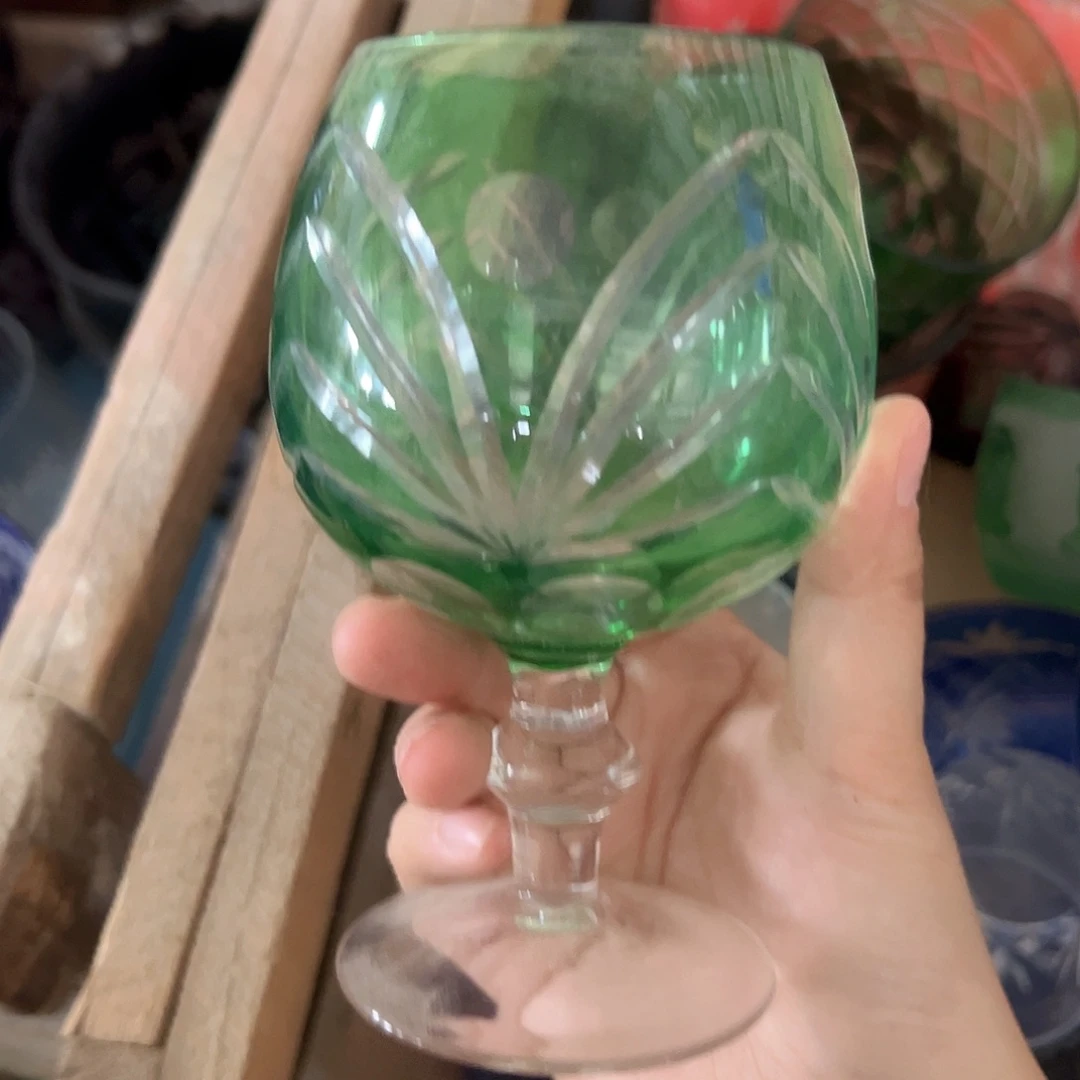 水晶玻璃高脚款微瑕一个