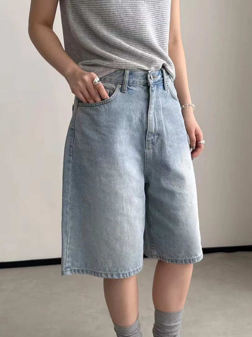 「发发淘客」腰部可调节牛仔五分裤，减龄百搭松弛感