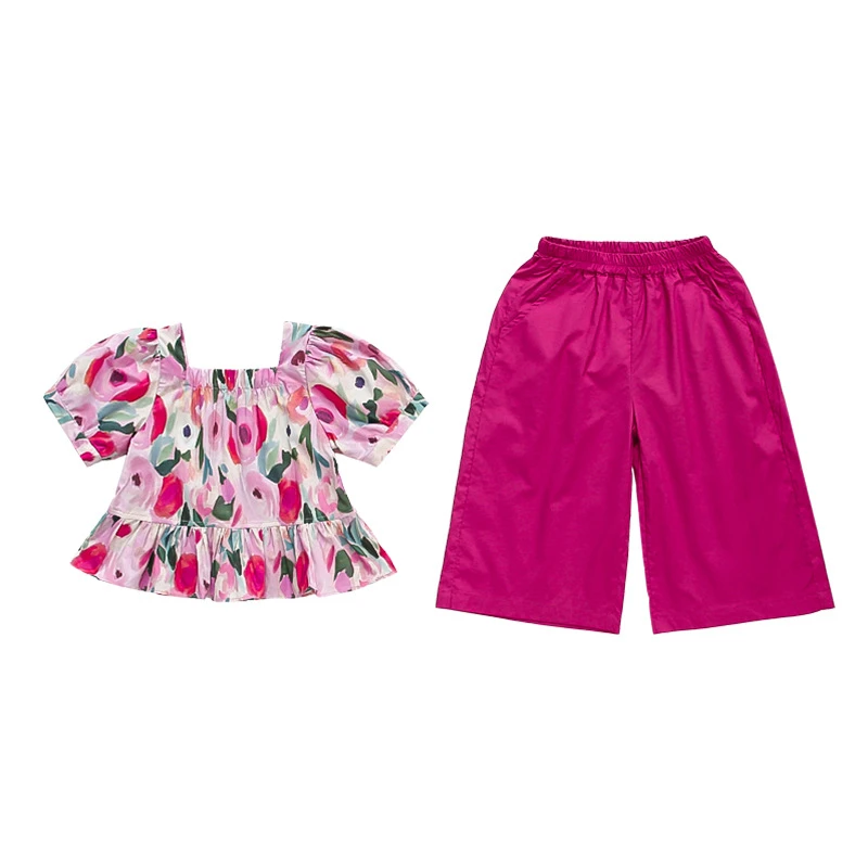 时髦套装洋气夏日短袖时尚薄款套装2025夏季女童新款夏女宝超好看