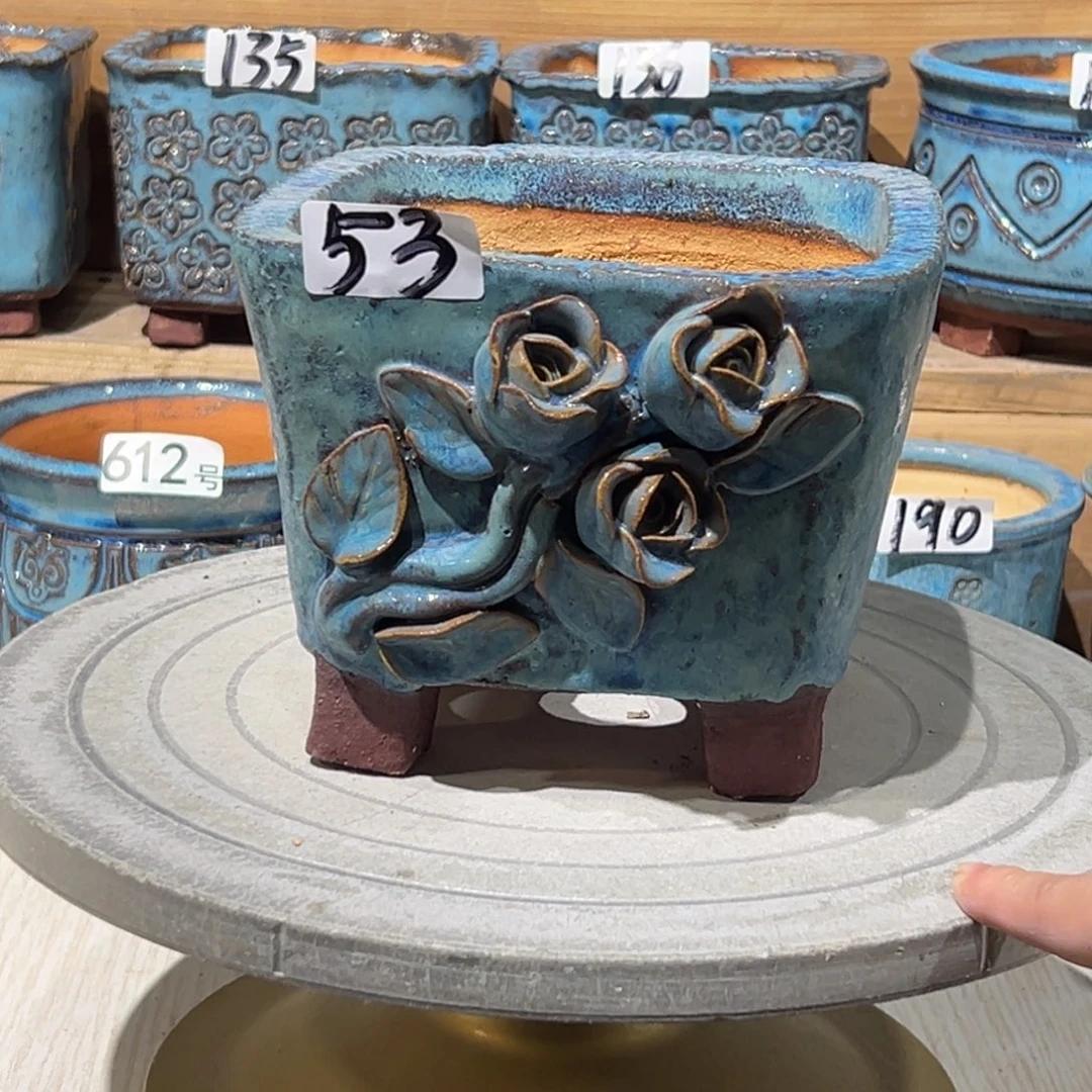 尚雅陶坊多肉花盆，内口径12.5×13微瑕