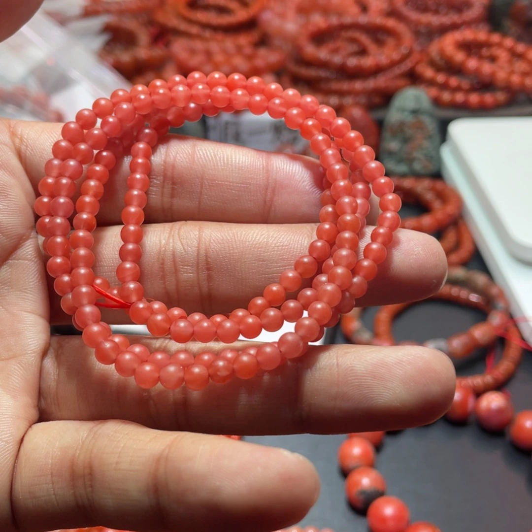 南红玛瑙手链未镶嵌