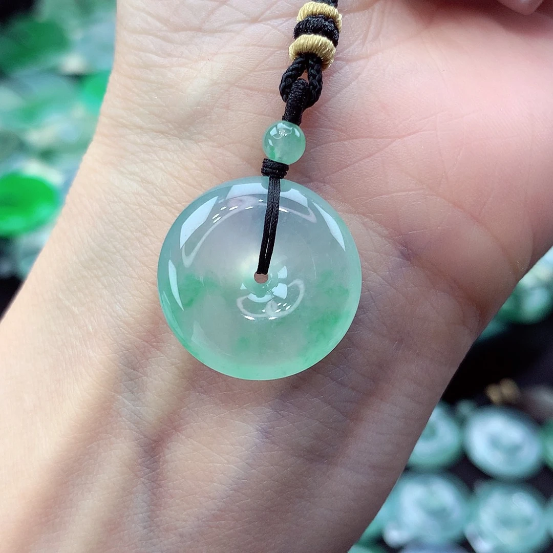 翡翠未镶嵌颈饰编号40尺寸20.2-5.6