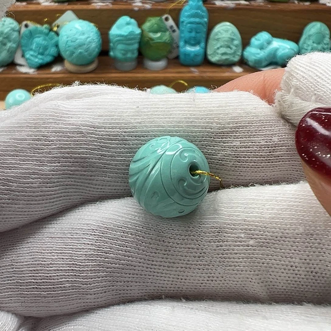 绿松石博古珠 未镶嵌