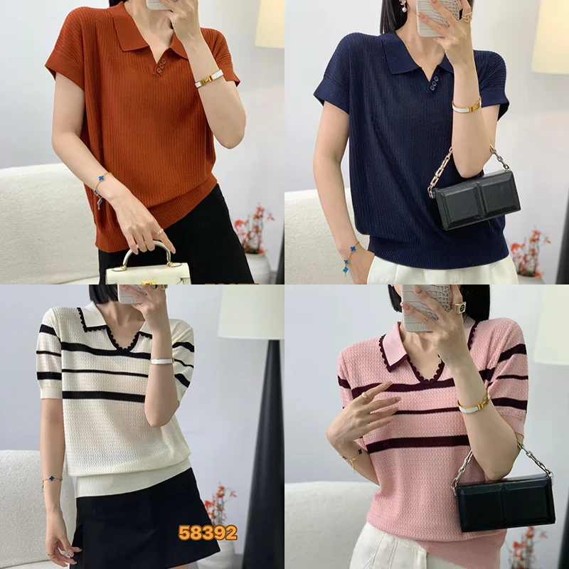 【雅清100-600号】高定毛衫工厂店2025夏季新款时尚百搭上衣