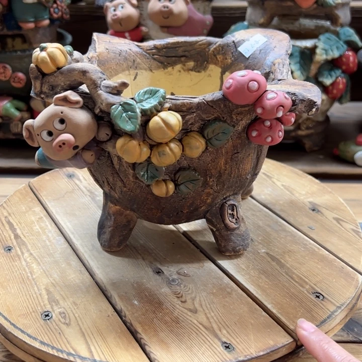 嘻哈多肉花盆百搭