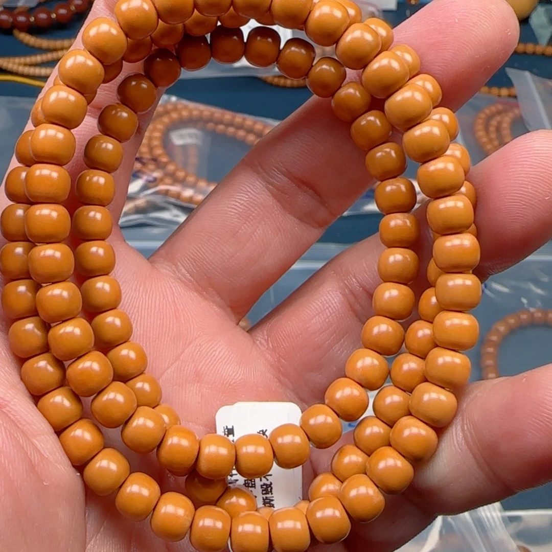 手串橄榄核老挝SS级核尖极限弧尺寸6.7全无白