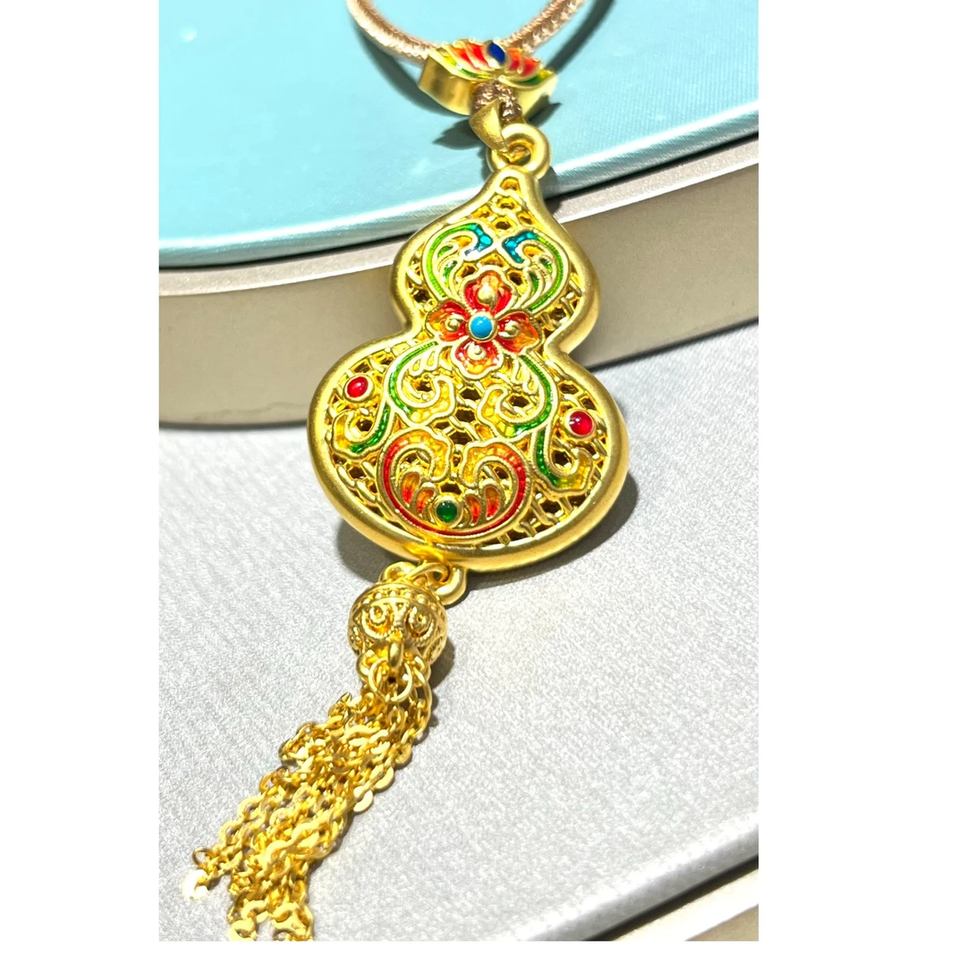 明牌珠宝楼哥甄选 足金999 珐琅彩葫芦 多样性发货