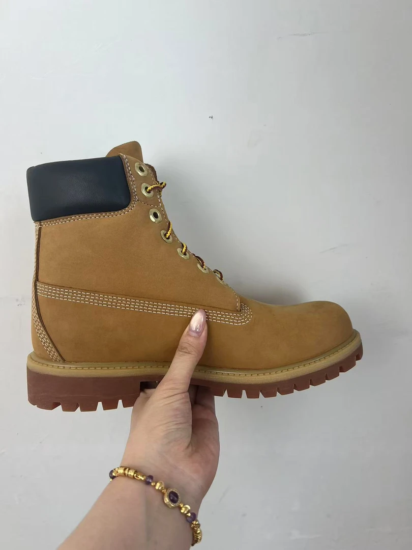 经典款大黄靴真皮男鞋户外增高马丁靴高帮