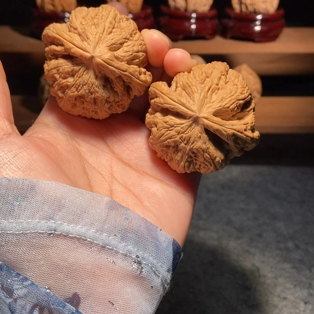 江***白核桃手串/手链粗筋无修全品红皮43