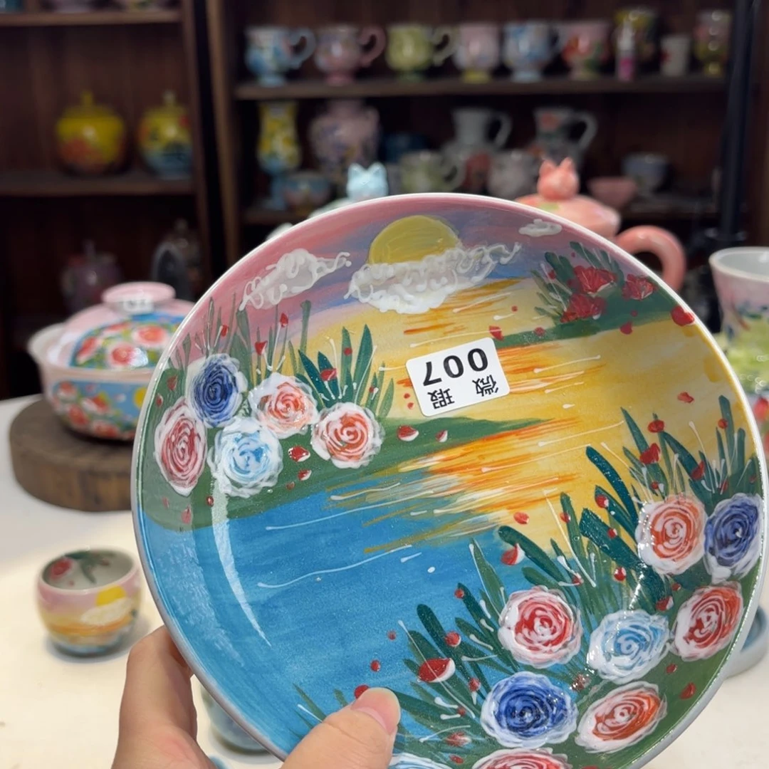 景德镇手绘高温釉下彩陶瓷茶具