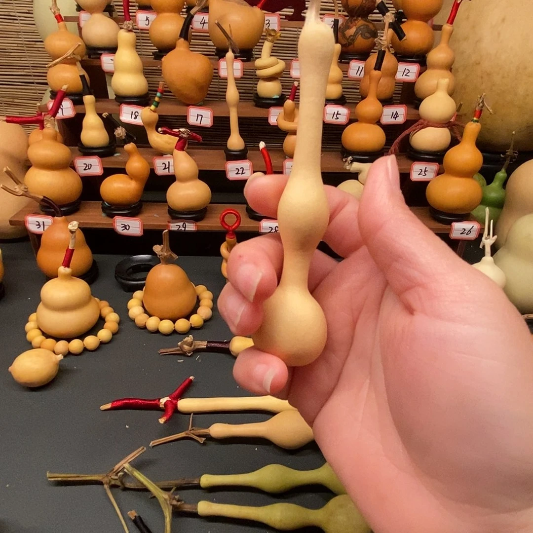 半***啡砖雕文玩葫芦文玩葫芦