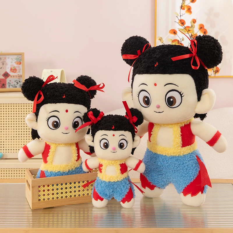 儿童童抱枕可爱孩子生日礼物哪吒送玩偶魔布娃娃哪吒毛绒玩具公仔