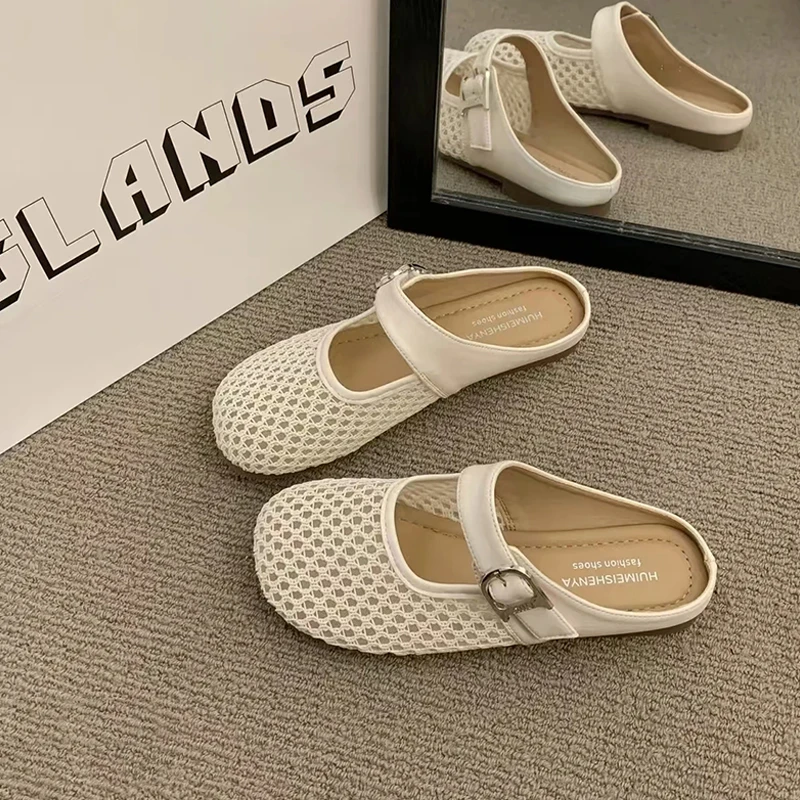 透气半拖凉鞋女春夏季时尚不闷热休闲夏天单鞋H-912