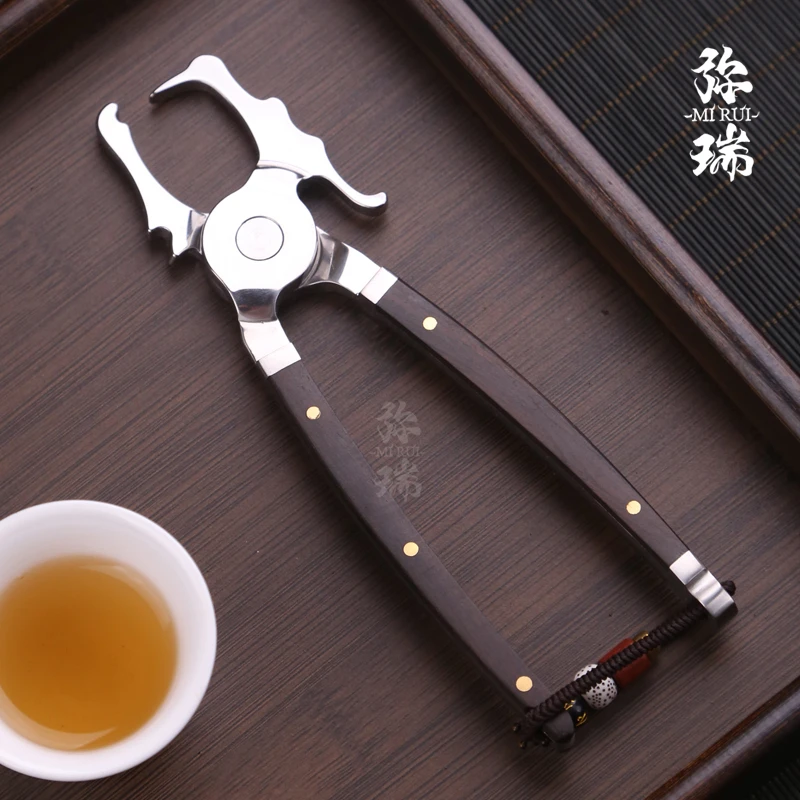 弥瑞不锈钢多功能茶钳普洱茶饼茶砖专用开茶器茶道配件