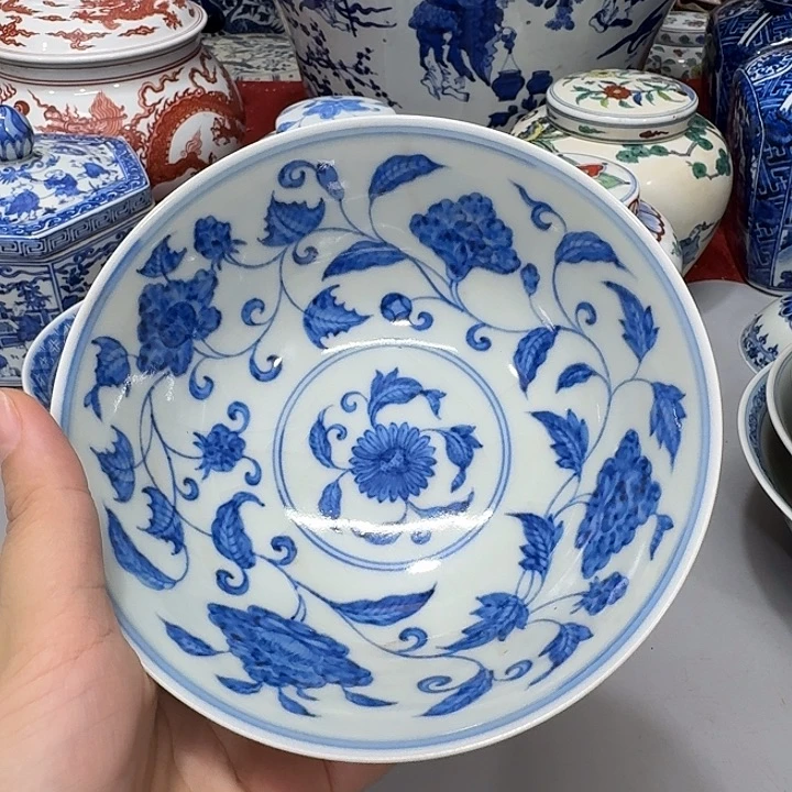用***5摆件陶瓷制品纯手工青花碗