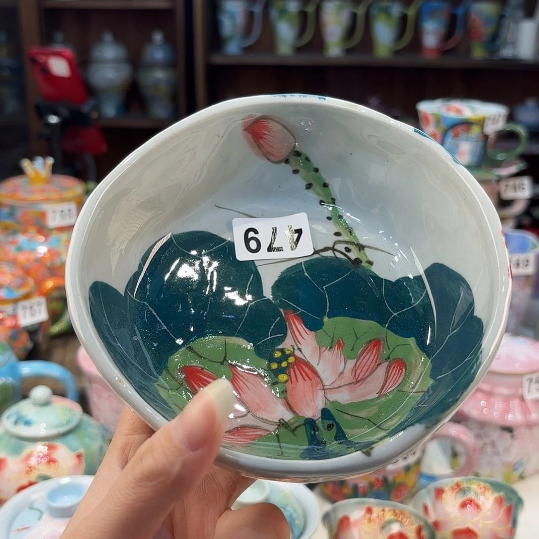 景德镇手绘高温釉下彩陶瓷茶具