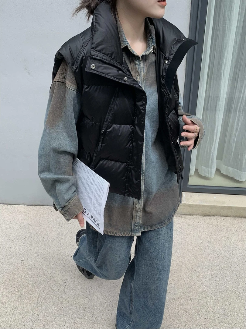 衣凡18088潮流拉链冬季立领通用羽服马甲