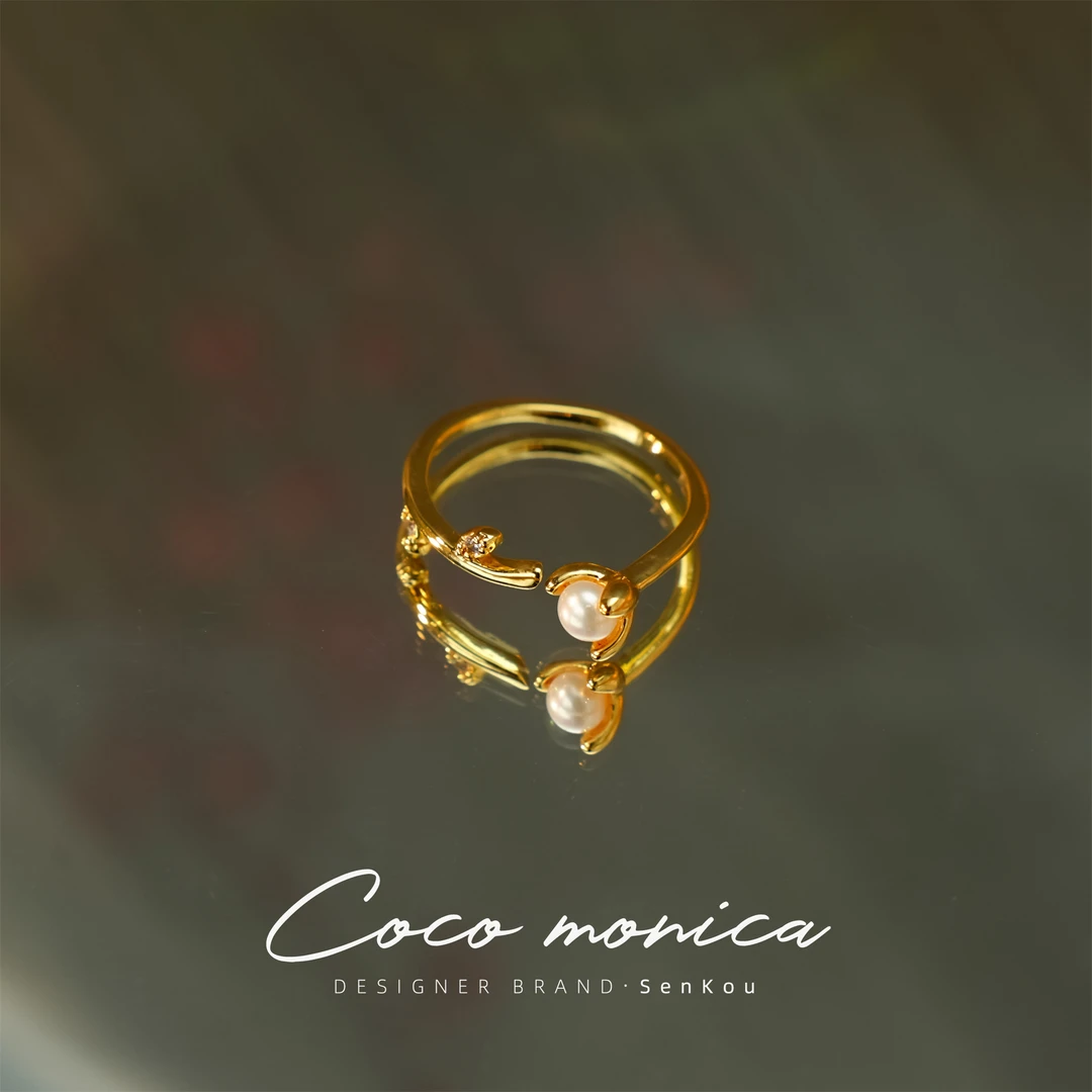 【小霞珠宝】WE287天然珍珠戒指 小众设计师款