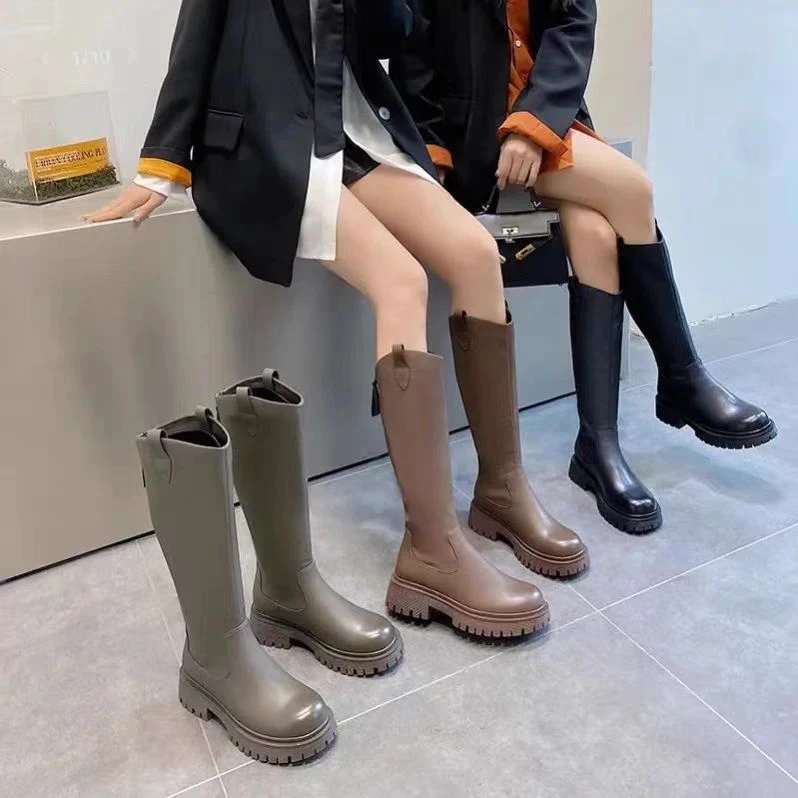 轻奢小个子不过膝长靴女冬新款高筒靴百搭瘦瘦长靴670-1M