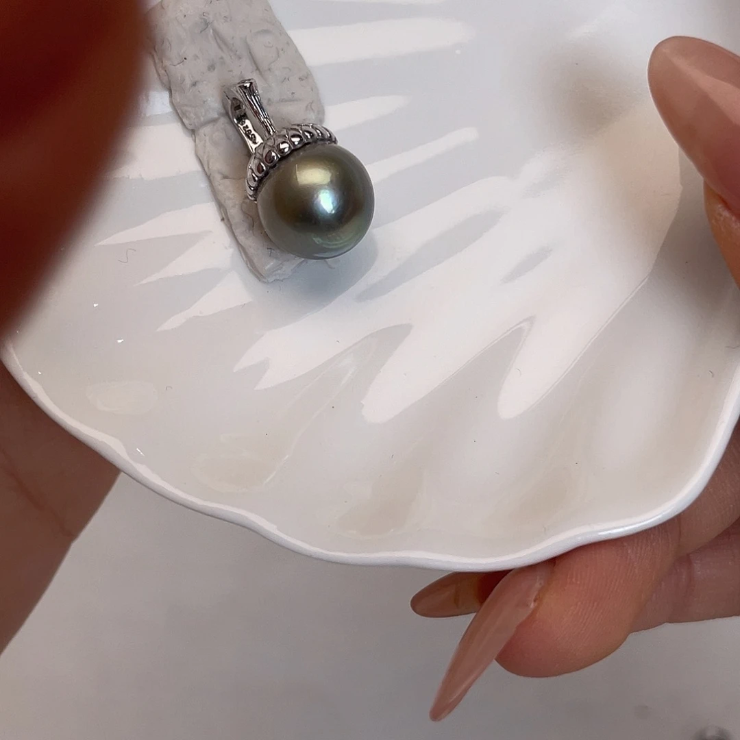 吊坠(不含链)海水珍珠银S925镶嵌