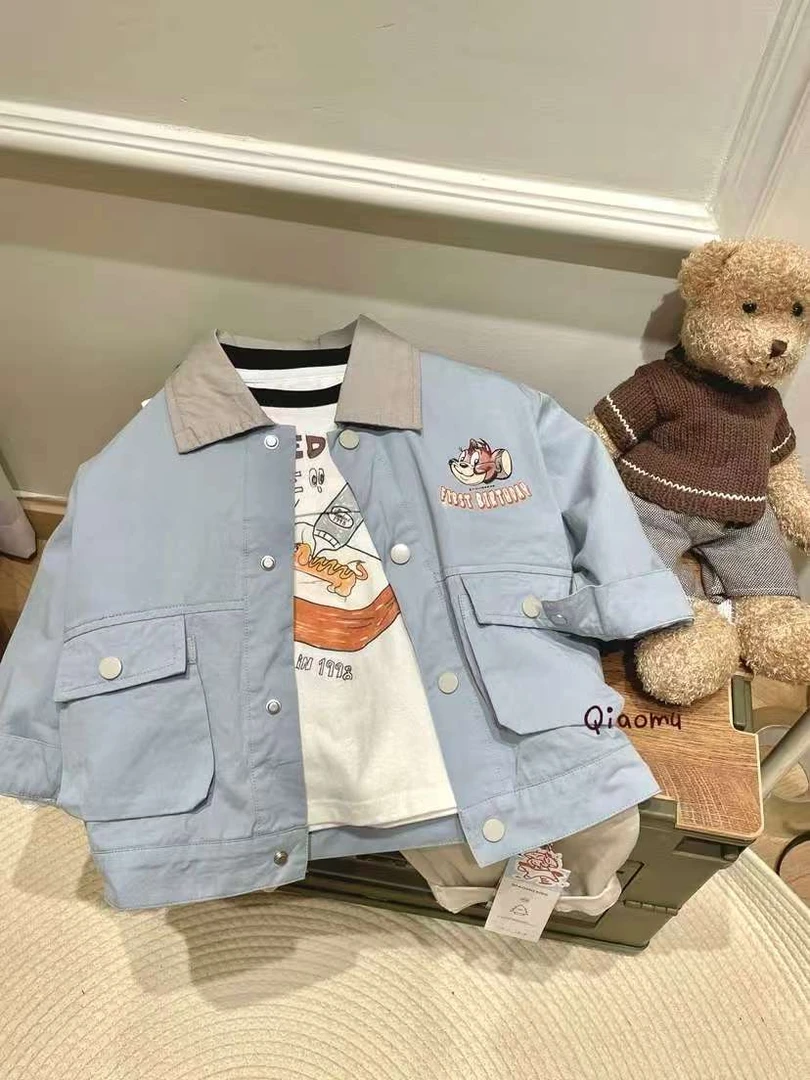 乔木秋季卡通巴恩工装外套 60655