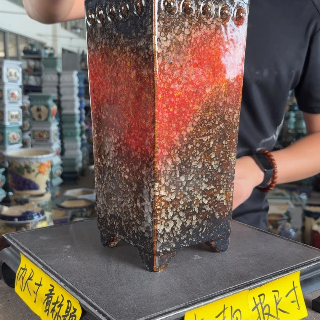 一风堂石湾花盆。内口10*27