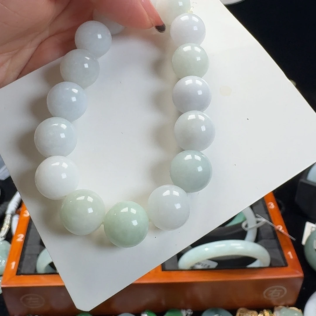 翡翠未镶嵌手链翡翠珠串