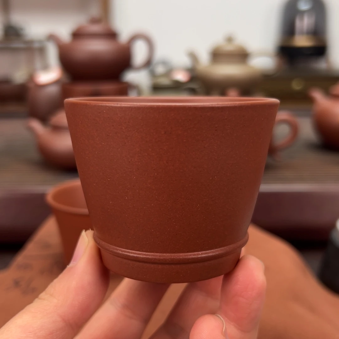 相***2茶壶紫砂红棕泥主人杯