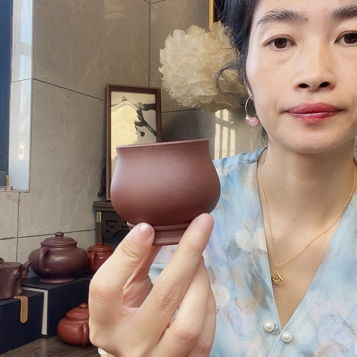 军***赵茶壶紫砂杯子半手