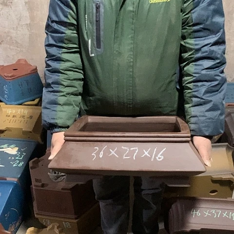 紫砂花盆手工制作