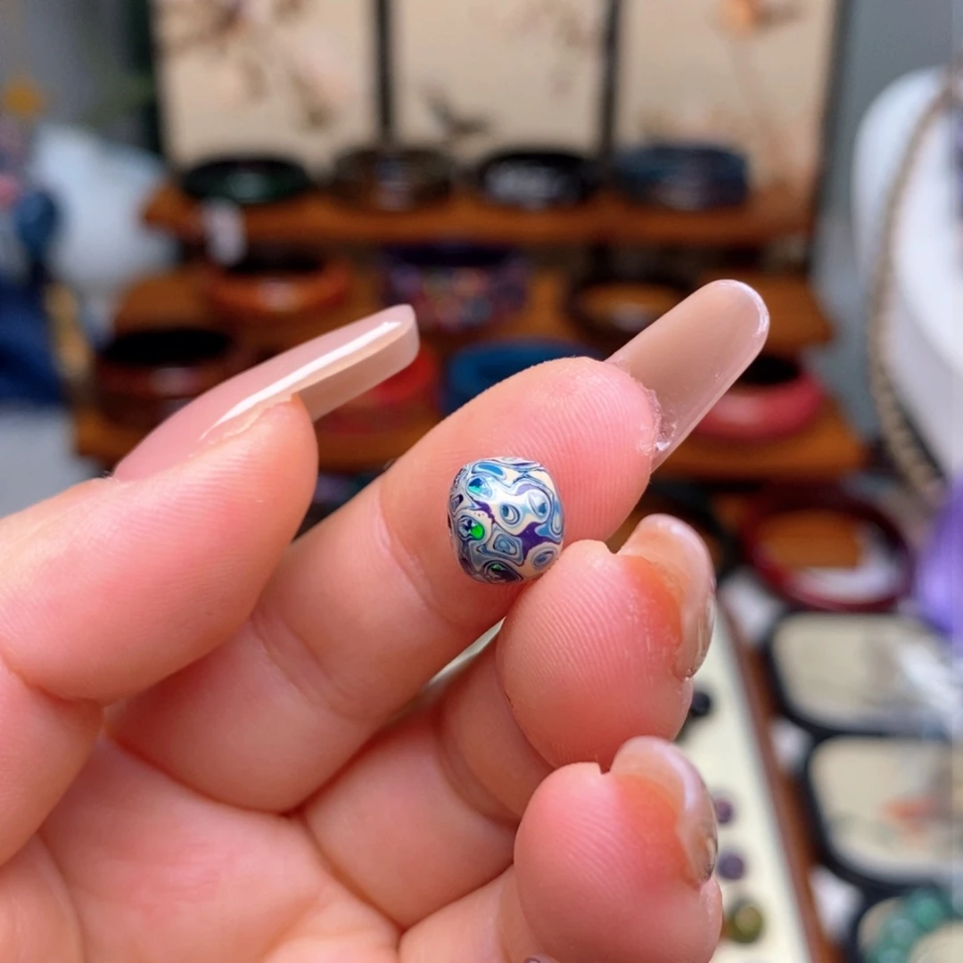 k***c大漆珠7 x8mm犀皮纹精品
