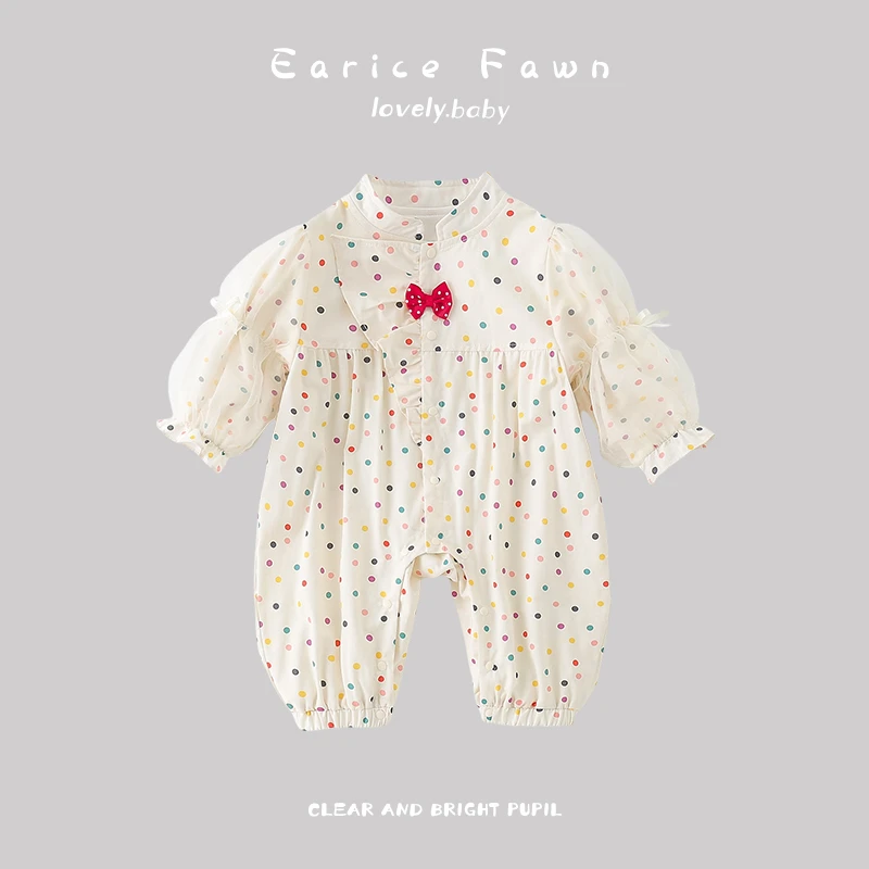 DZ婴儿衣服春季可爱连体衣满月百天哈衣春秋装洋气超萌爬爬服外出