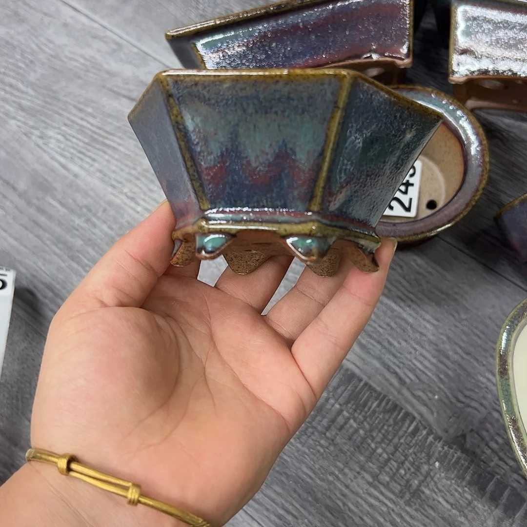 紫砂花盆245号瑕疵11/5cm窑变