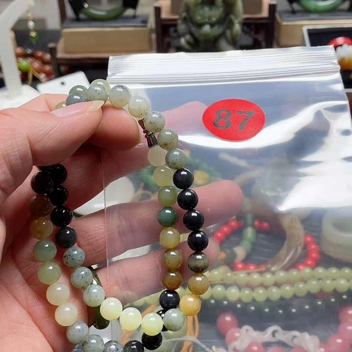 白玉菩提吊坠肆*娘手串