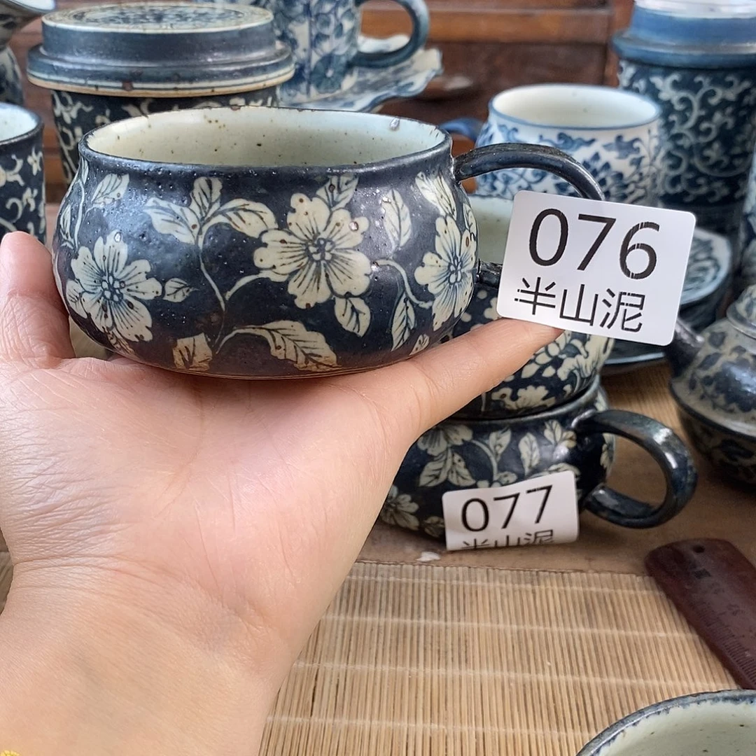 手工手绘青花高温陶瓷