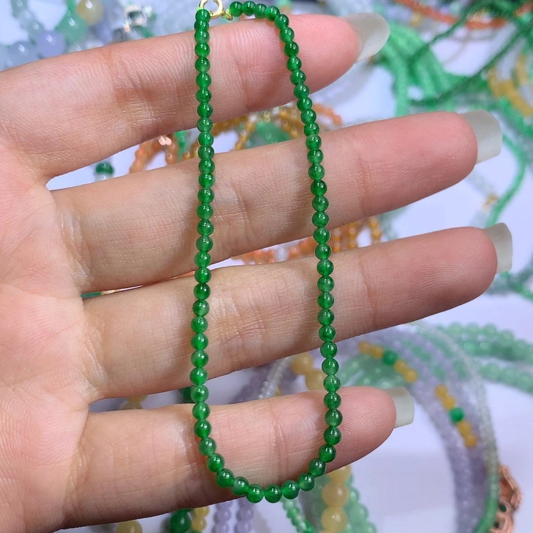 【闪购商品】翡翠挂件18K金镶嵌?*虹珠子