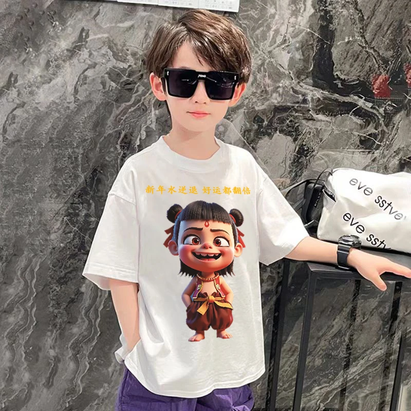 （好运哪吒）亲子棉男女童体恤