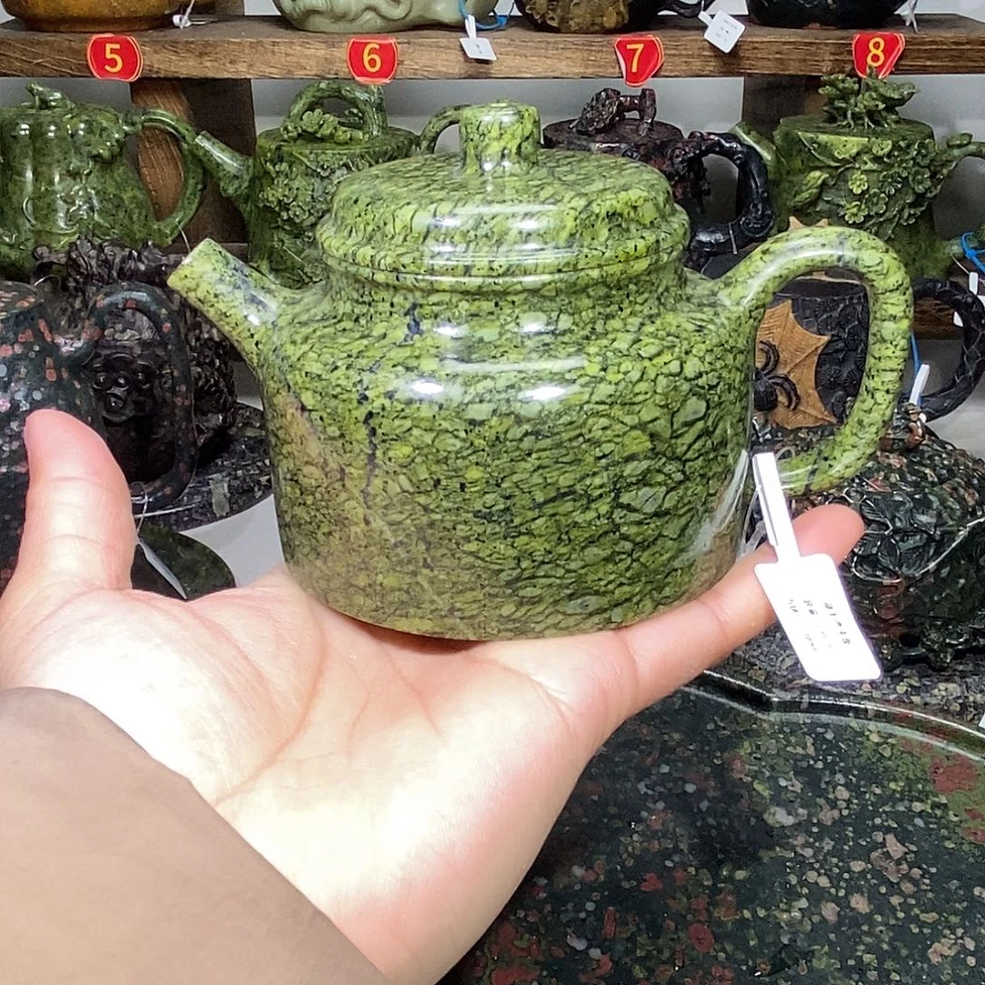 蛇纹石玉藏玉德宗壶240cc