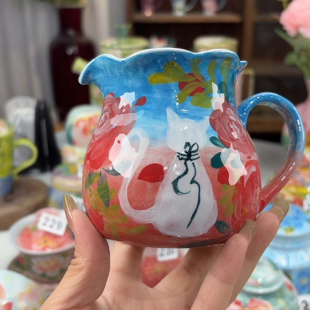 景德镇手绘高温釉下彩陶瓷茶具