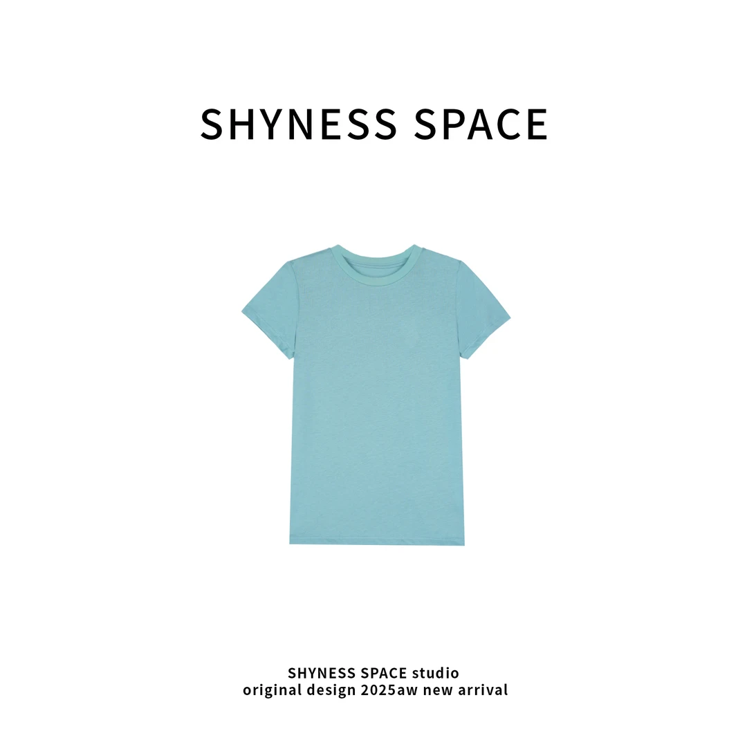 夏季款排汗短袖极简风染色重磅设计感圆领T恤HB318