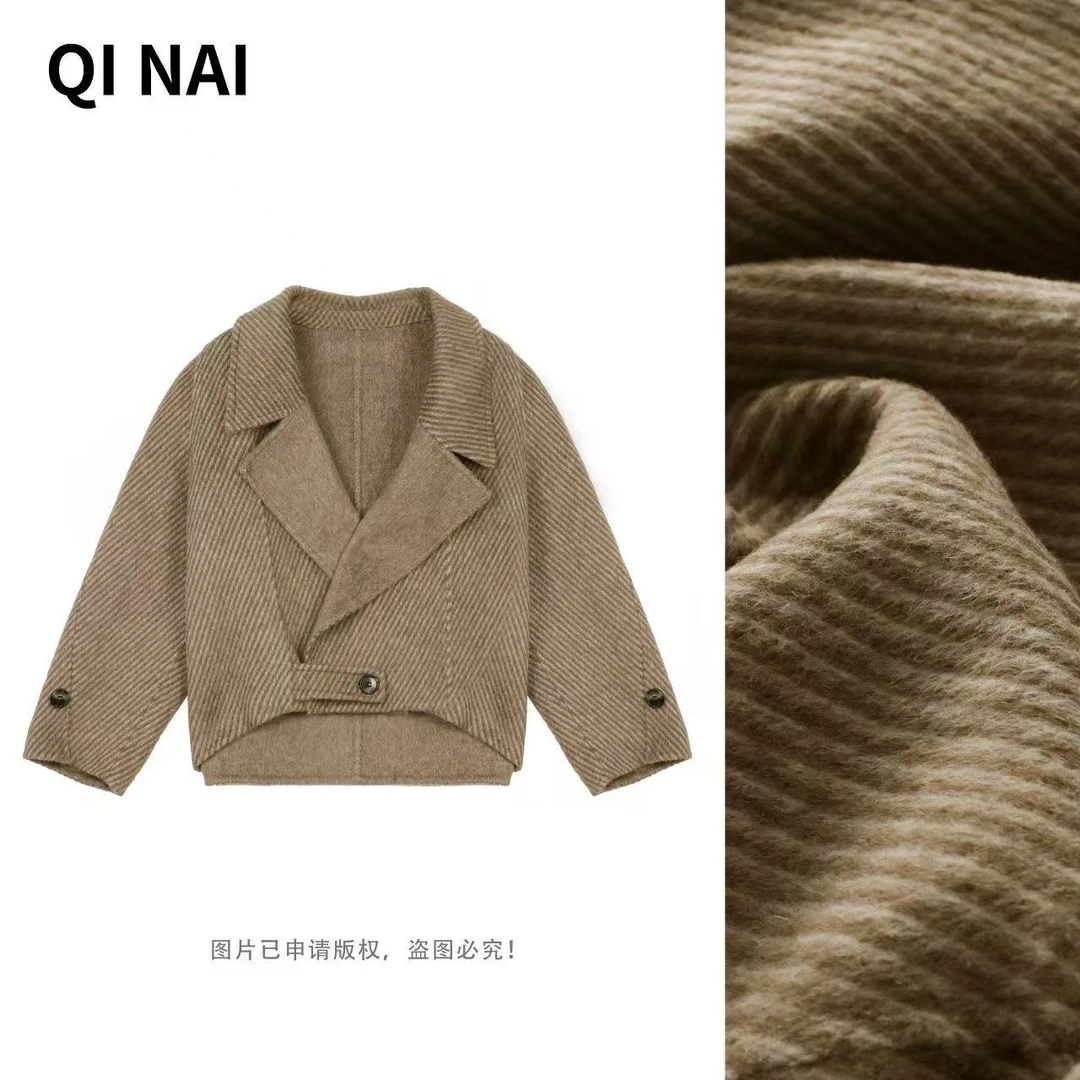 七奈推荐【大雾四起】 气质宽松设计感大衣外套QN12209