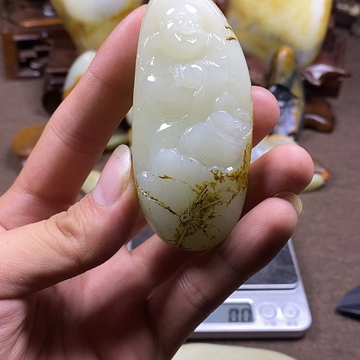 和田玉未镶嵌挂件