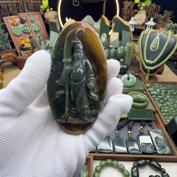 好***汉岫岩河磨玉（透闪石质玉）未镶嵌摆件