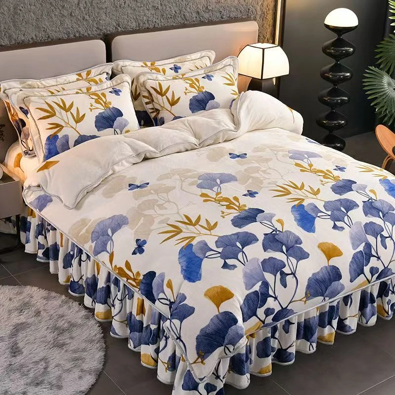 【8斤牛奶绒加厚冬被银杏叶】200*230四季柔软亲肤舒适被子被芯